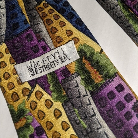 City Streets J. Garcia Cityscapes Artsy Tie Buildings Perspective  Multicolor - Picture 5 of 5